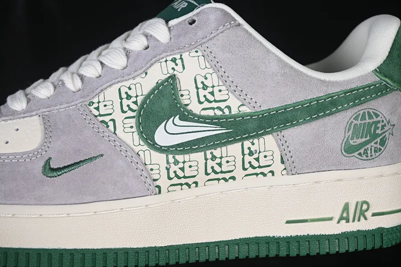 All categories Nk Air Force 1 Air Force series Nk Air Force 1 Low Air Force low-top Nike Air Force 1'07 Low gray and green full print Air Force 1 low-top casual sneakers DW8806-002